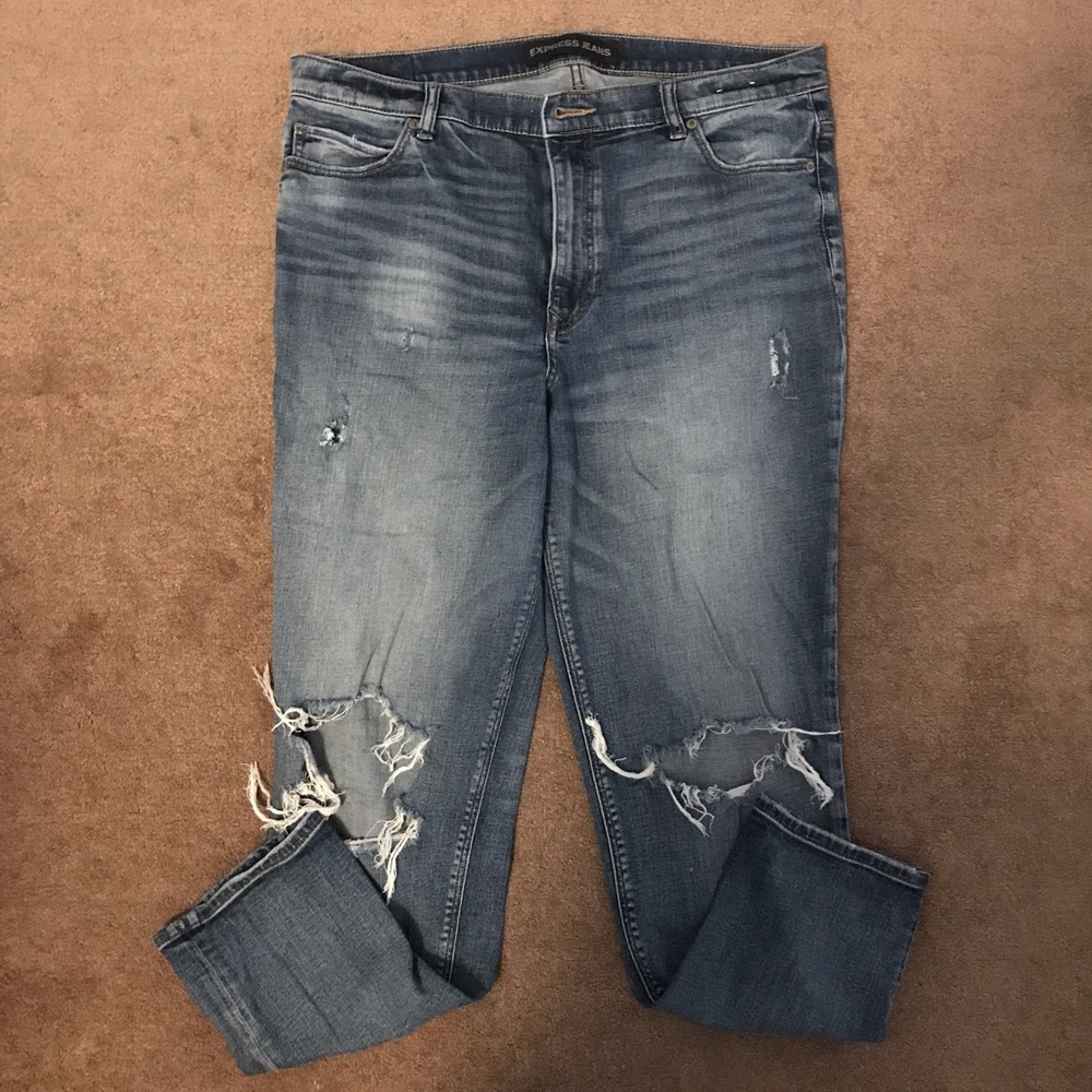 Express cropped girlfriend jeans size 12